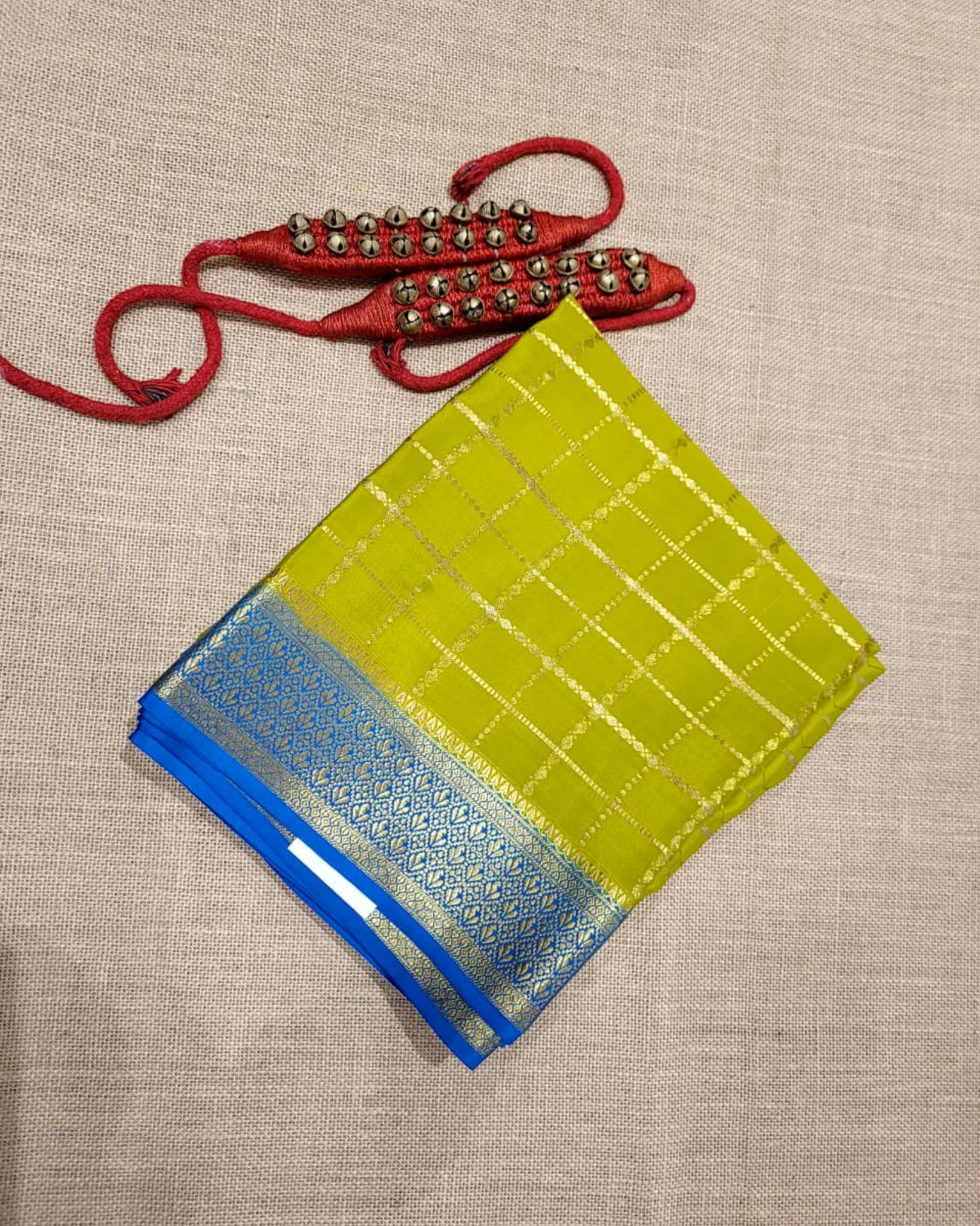 Lime Madhura Mysore Silk Saree