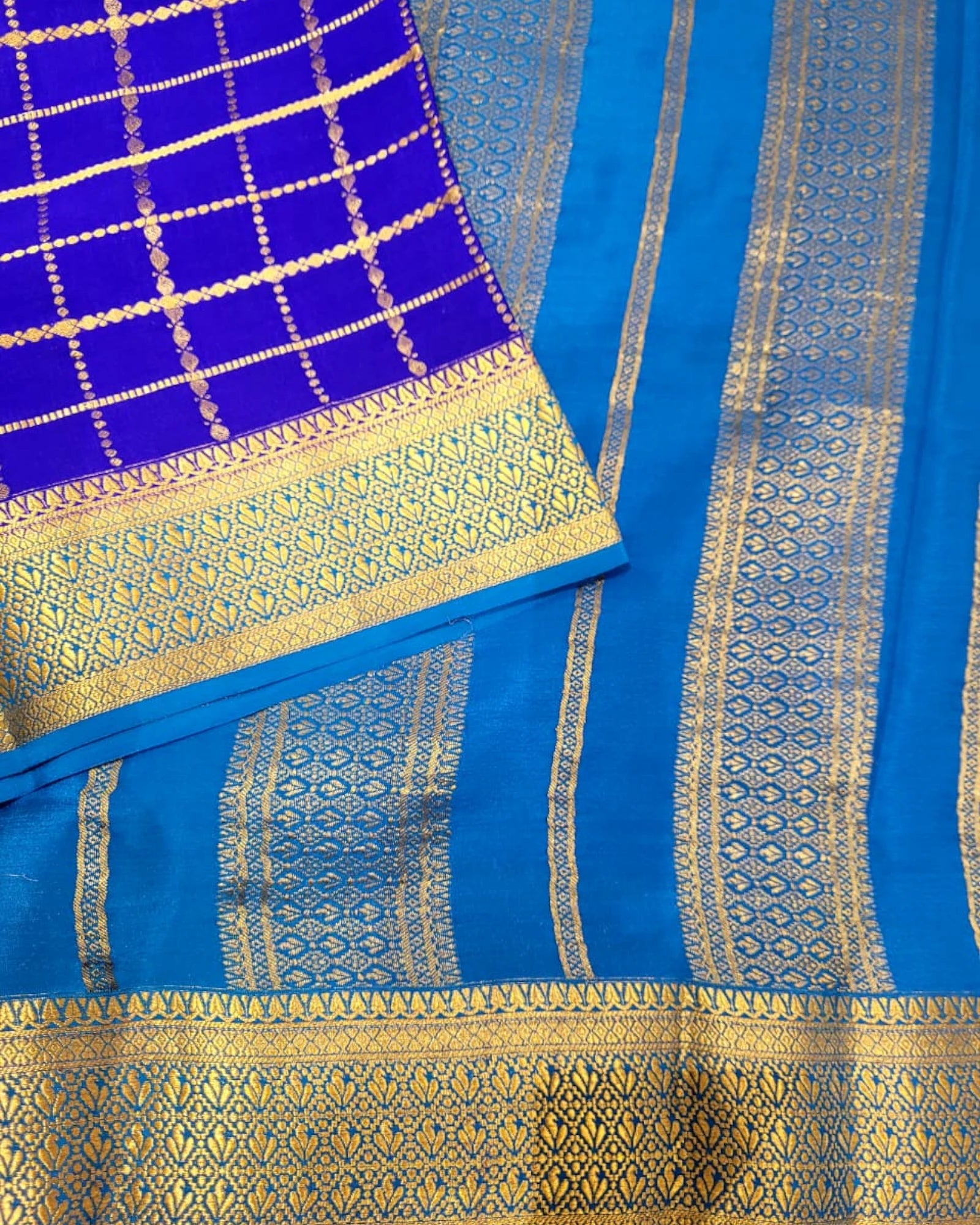 Blue3 Madhura Mysore Silk Saree