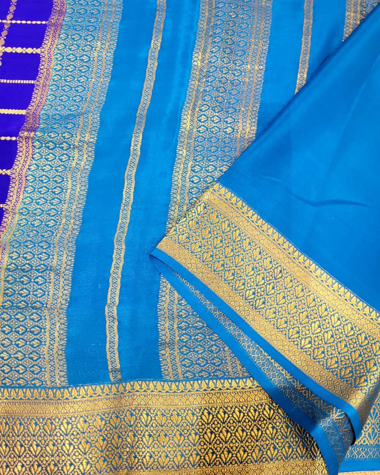 Blue3 Madhura Mysore Silk Saree