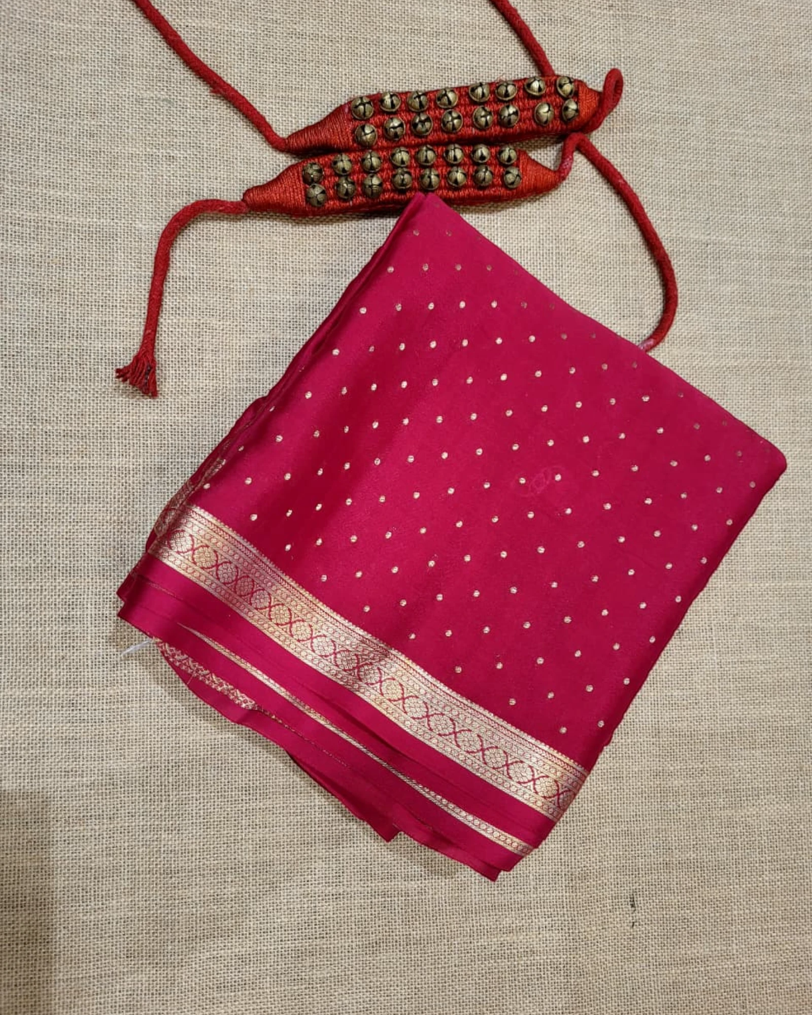 Red Binny Mysore Silk Saree