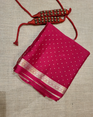 Red Binny Mysore Silk Saree