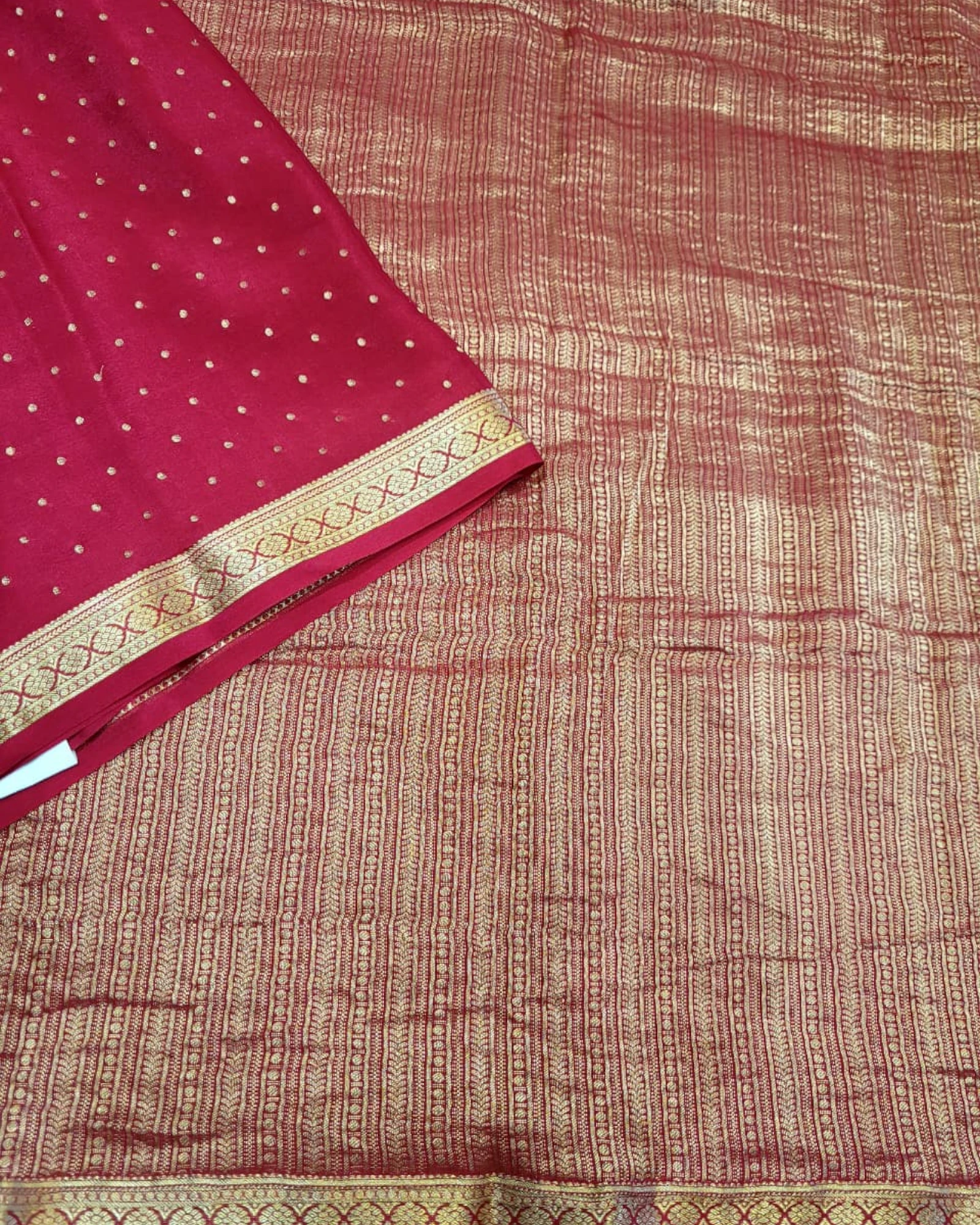 Red Binny Mysore Silk Saree