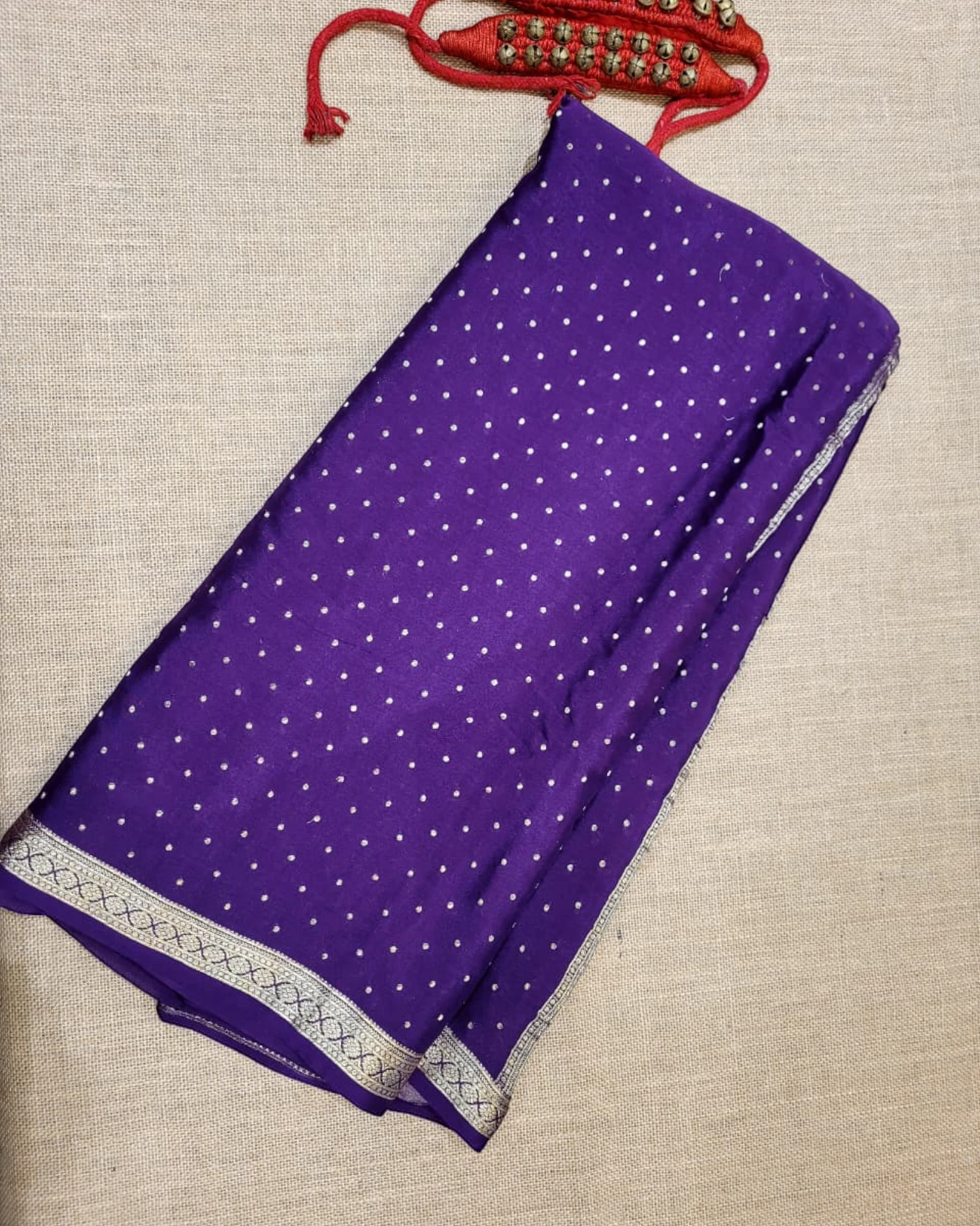 Purple Binny Mysore Silk Saree