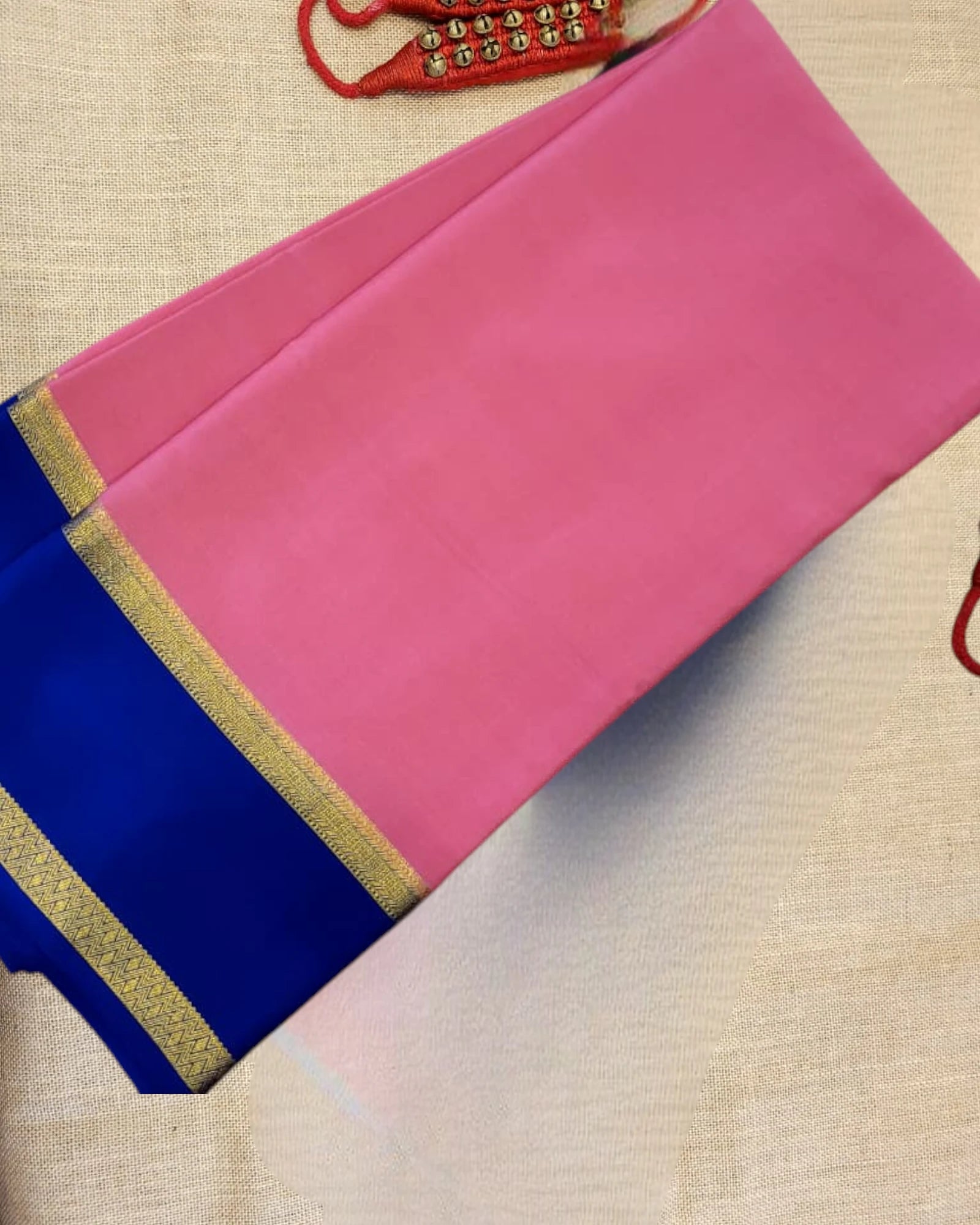 Pink Raga Mysore Silk Saree