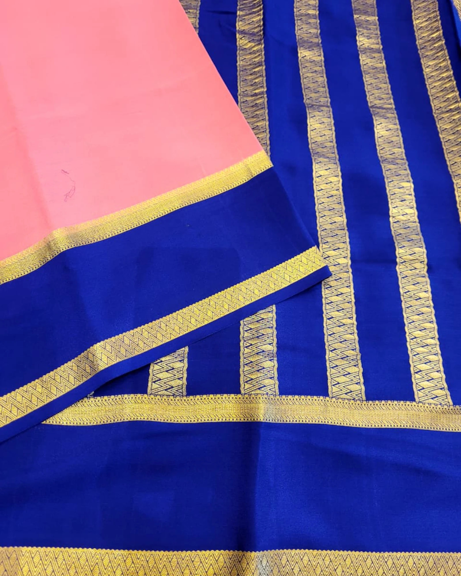 Pink Raga Mysore Silk Saree