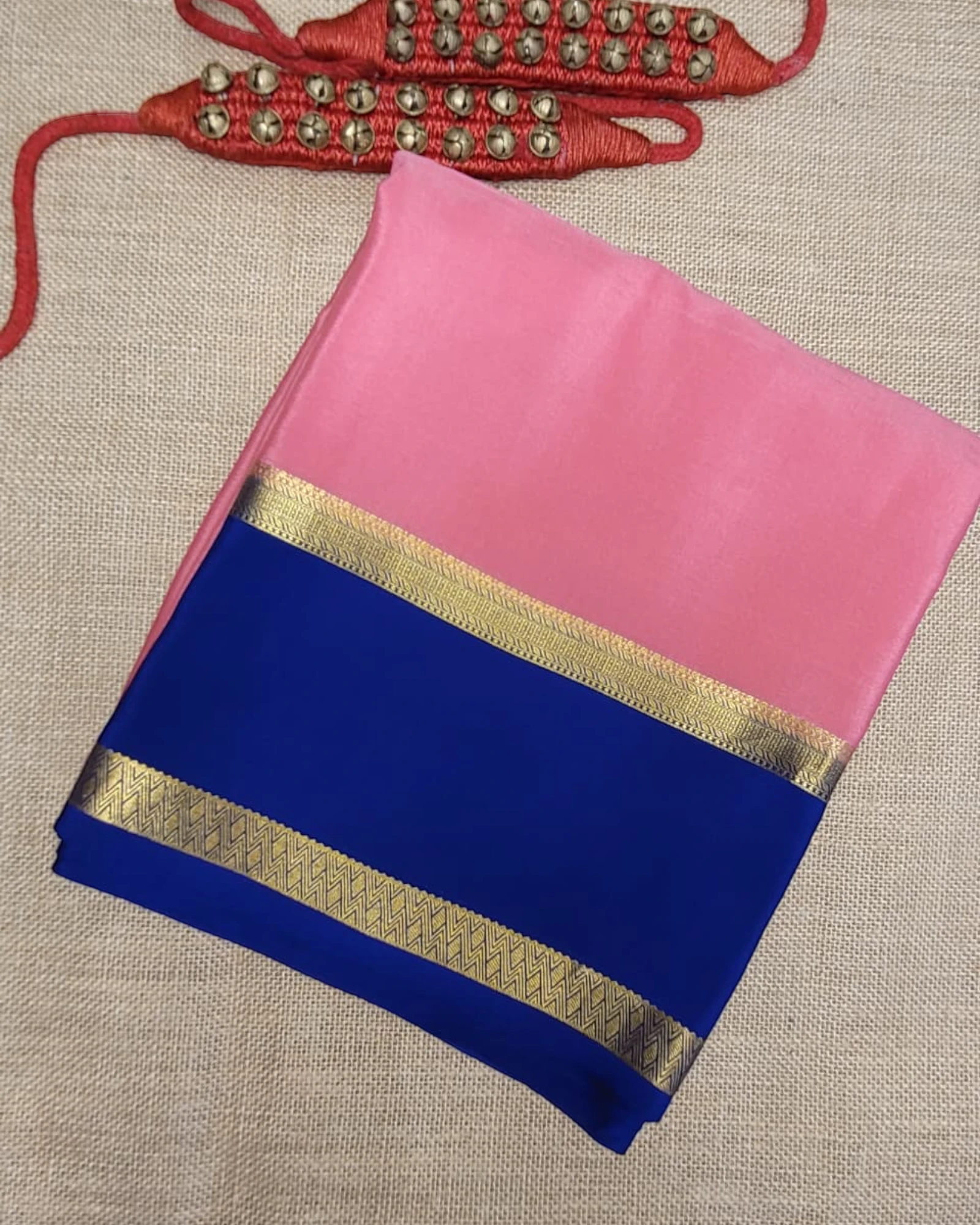 Pink Raga Mysore Silk Saree