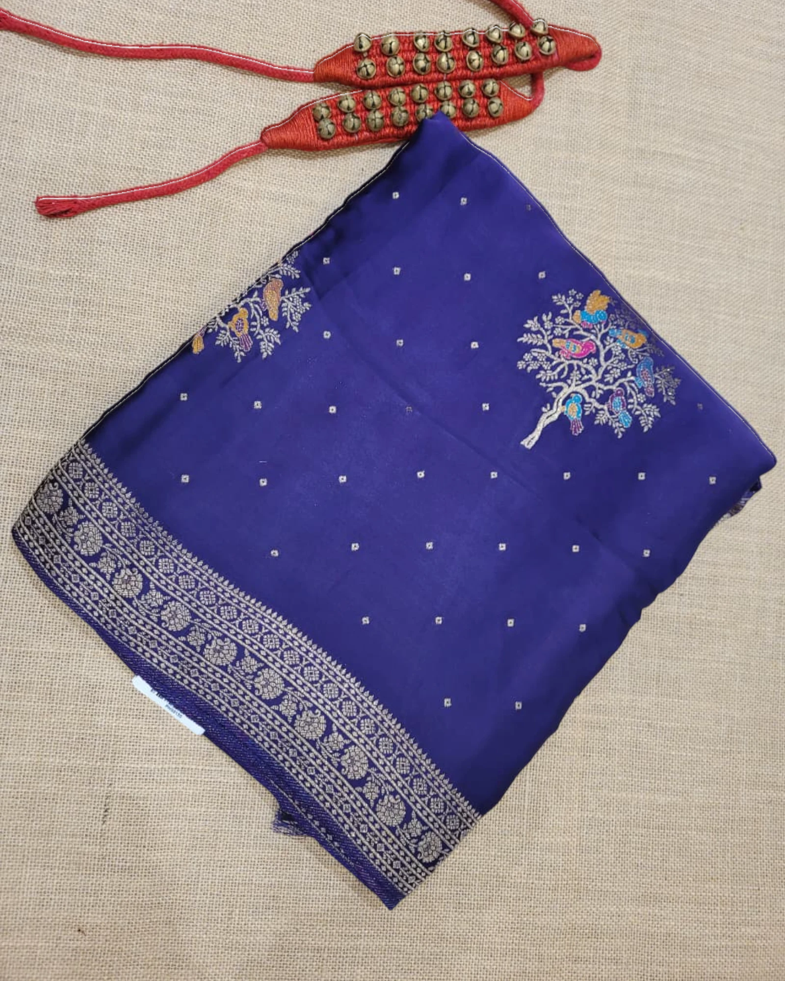 Blue Nidhi Banarasi Satin Saree
