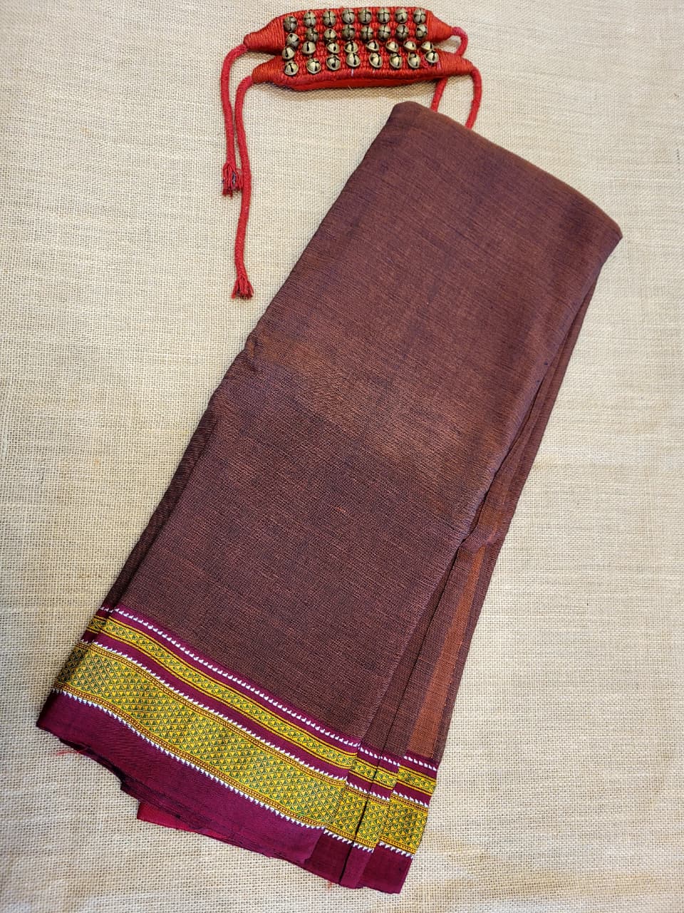 Maroon Ilkal Cotton Saree SilkPallu