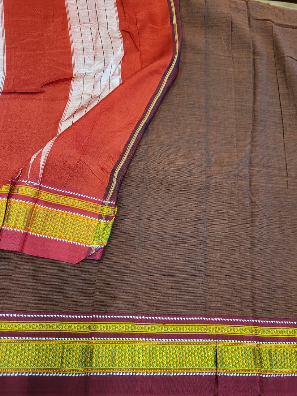 Maroon Ilkal Cotton Saree SilkPallu