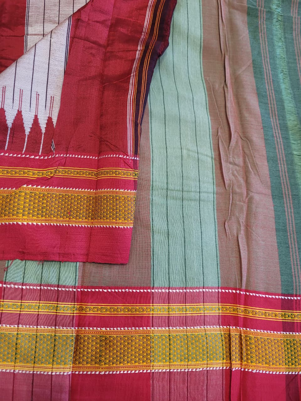 Teal Ilkal Cotton Saree SilkPallu