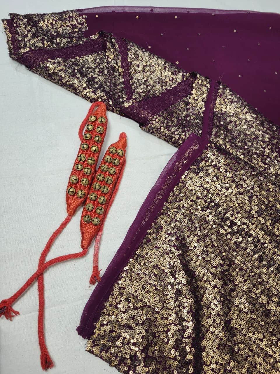 Magenta Vajra Georgette Saree