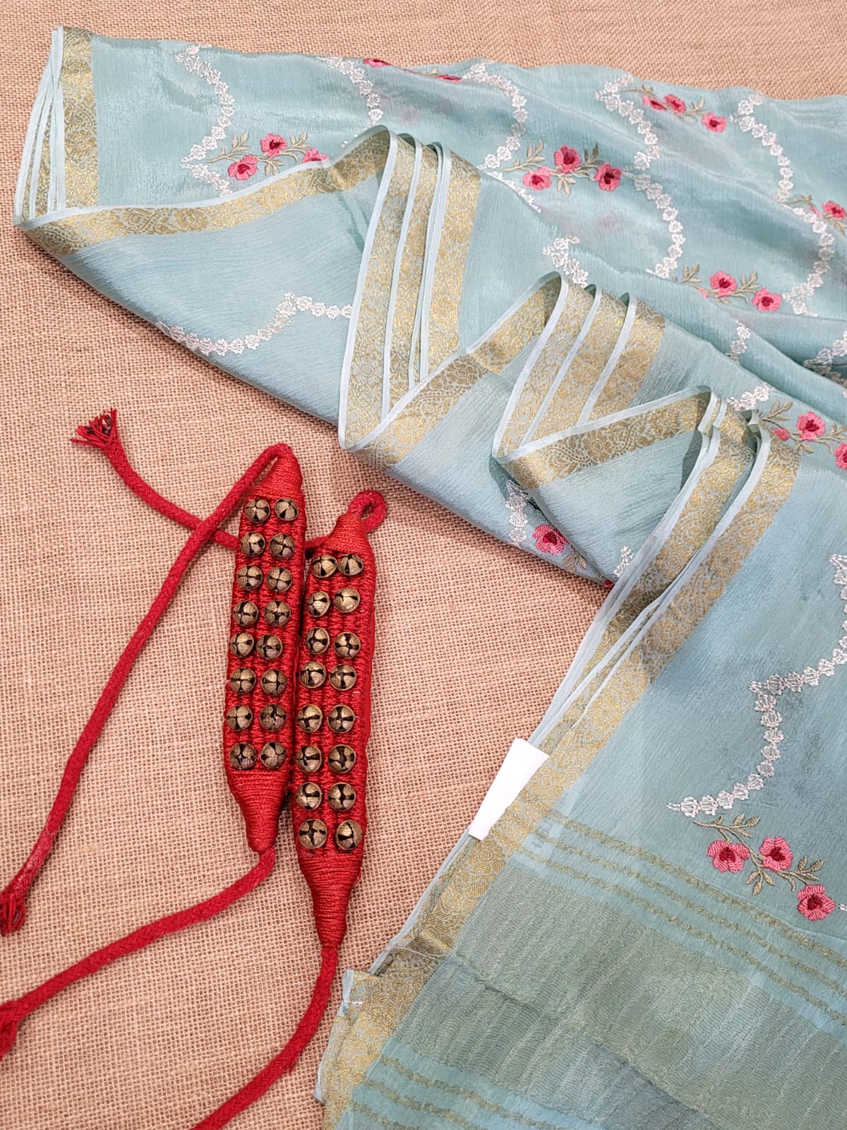 Blue Adhya Chinon Saree