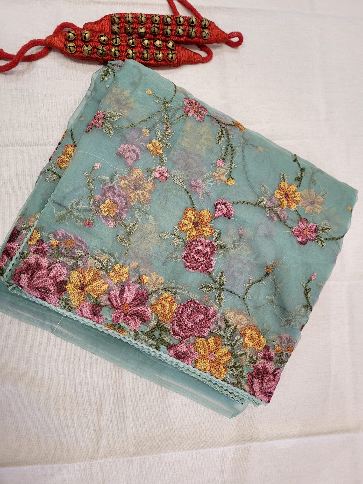 Aqua Nalina Organza Saree