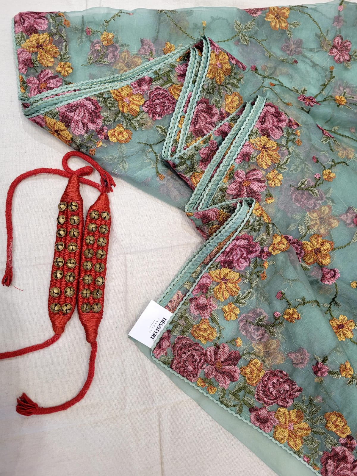 Aqua Nalina Organza Saree