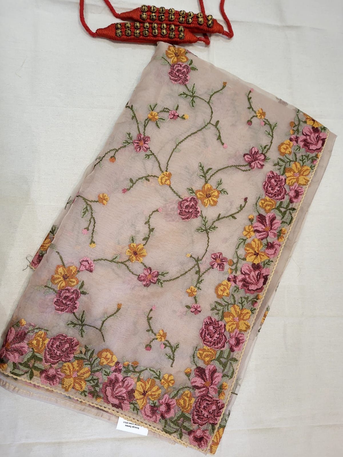 White Nalina Organza Saree