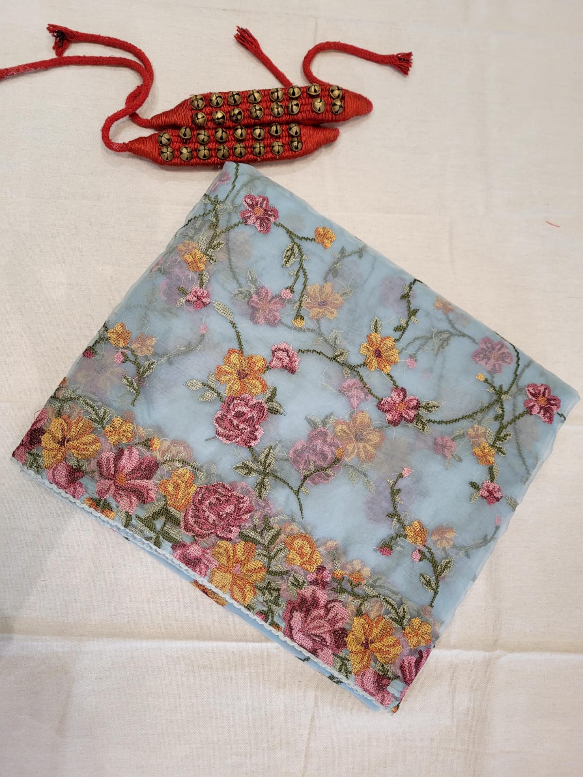 Blue Nalina Organza Saree