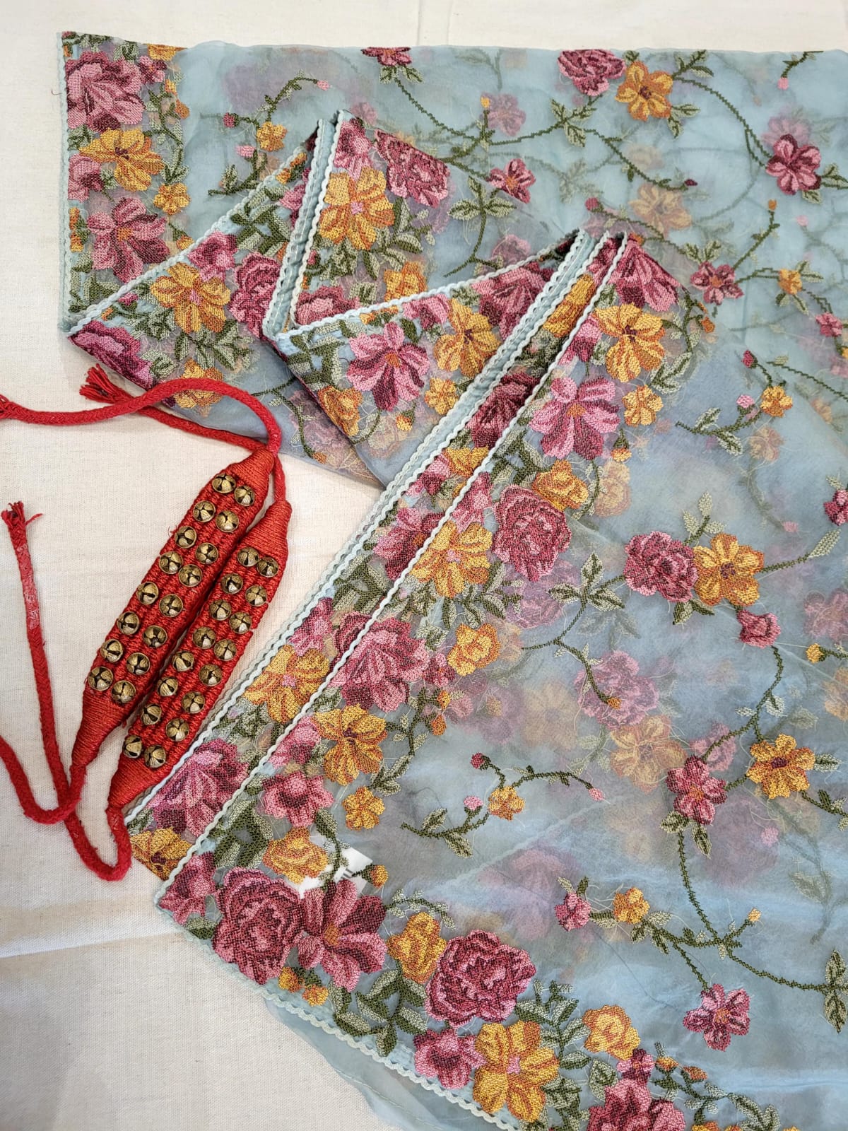 Blue Nalina Organza Saree