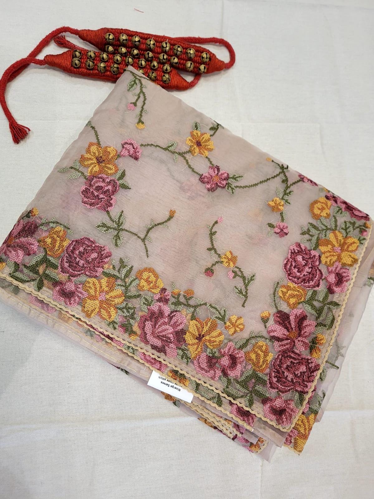 White Nalina Organza Saree