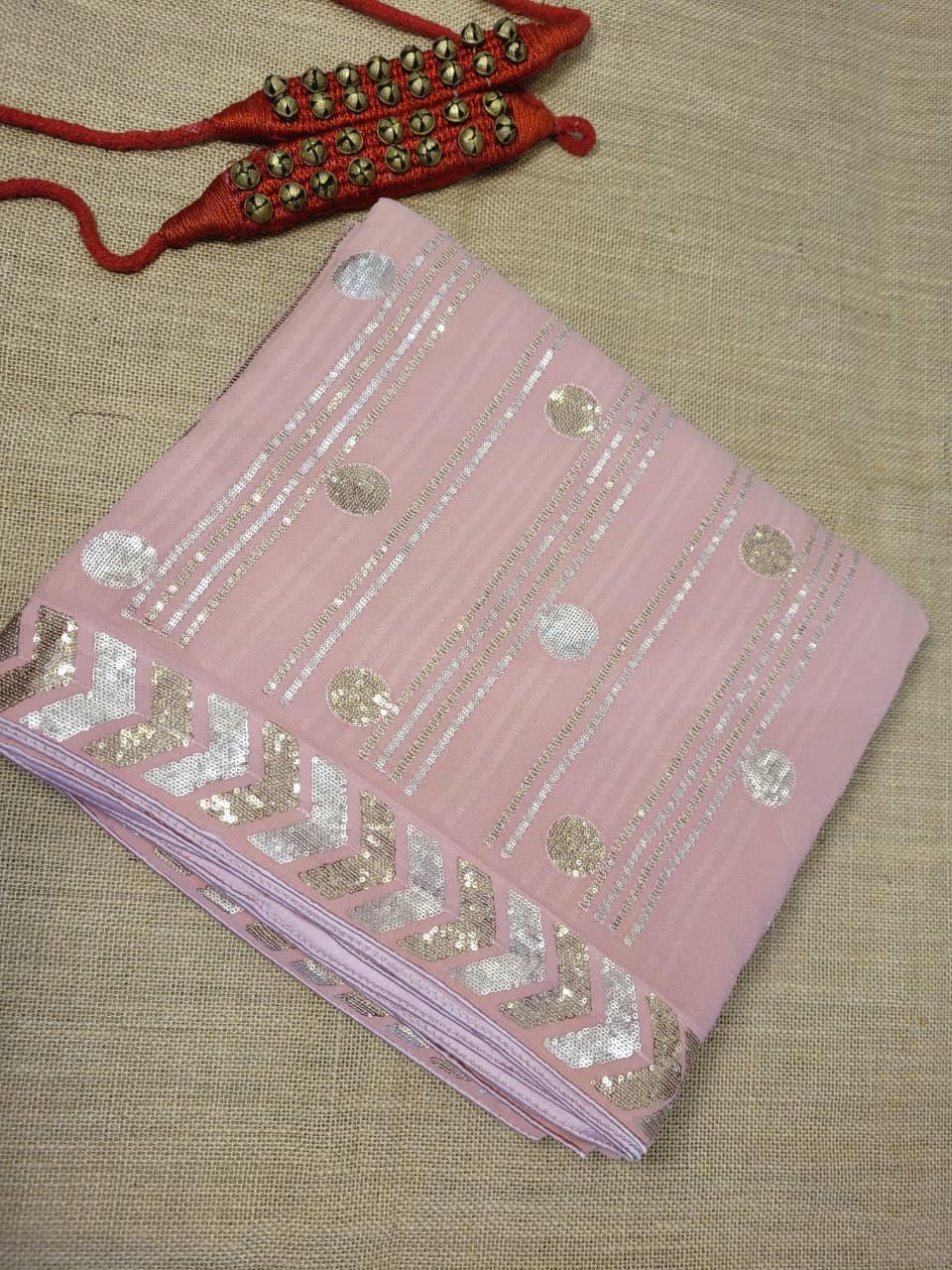 Lace Roshini Georgette Saree