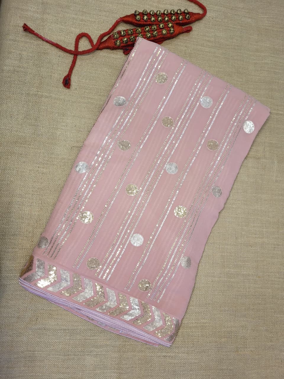 Lace Roshini Georgette Saree