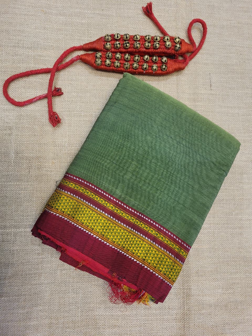 Green Ilkal Cotton Saree SilkPallu