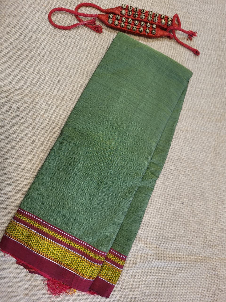 Green Ilkal Cotton Saree SilkPallu