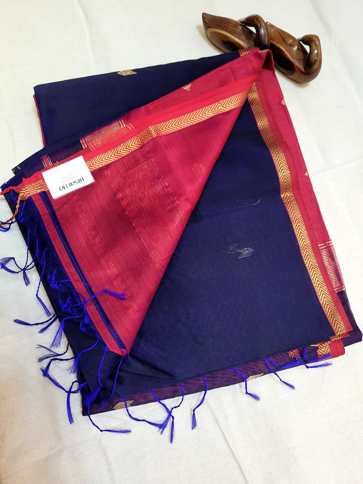 Navy Maheshwari SilkSaree