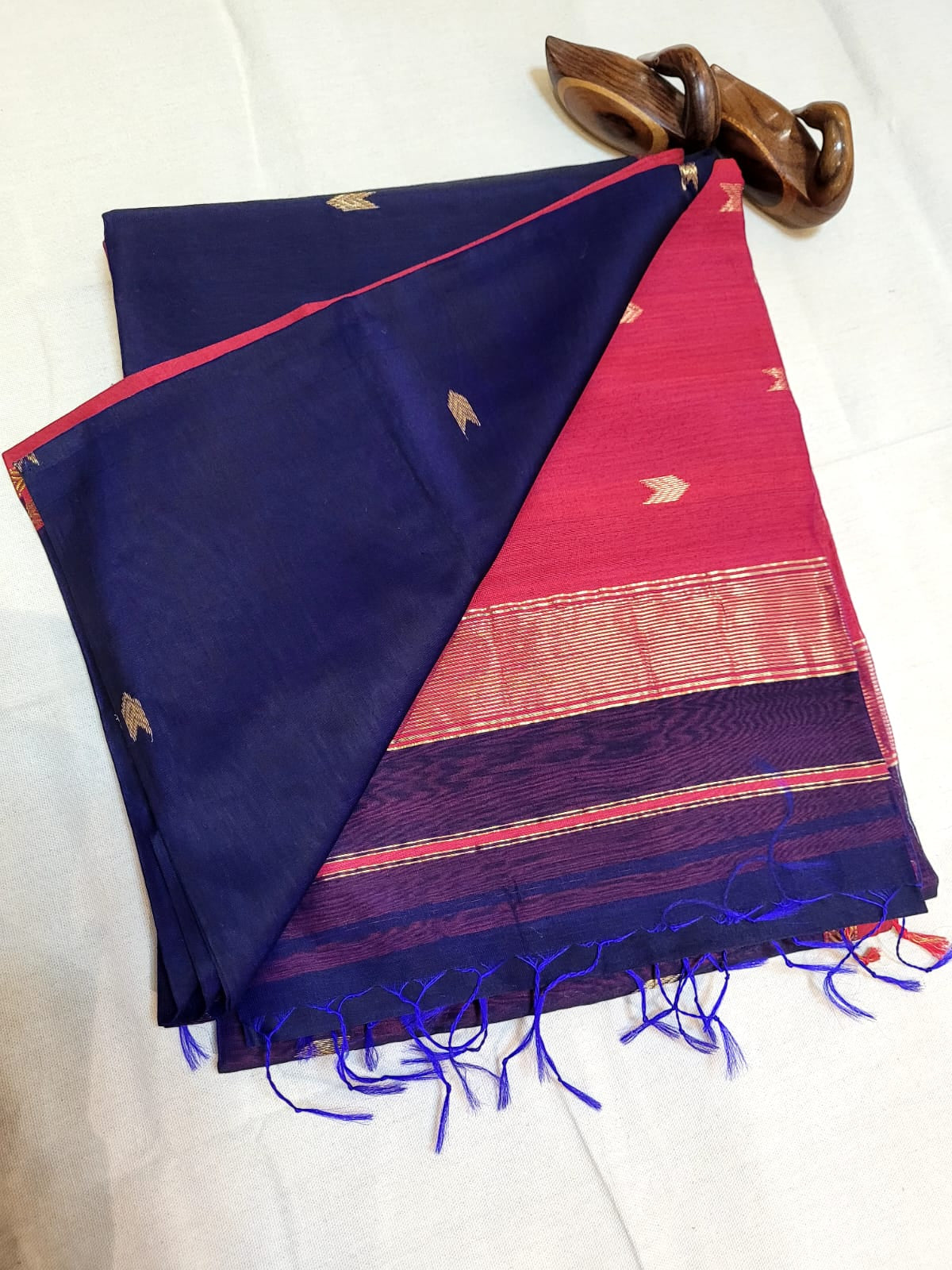 Navy Maheshwari SilkSaree