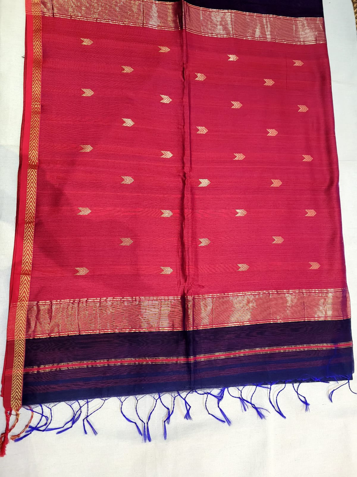 Navy Maheshwari SilkSaree