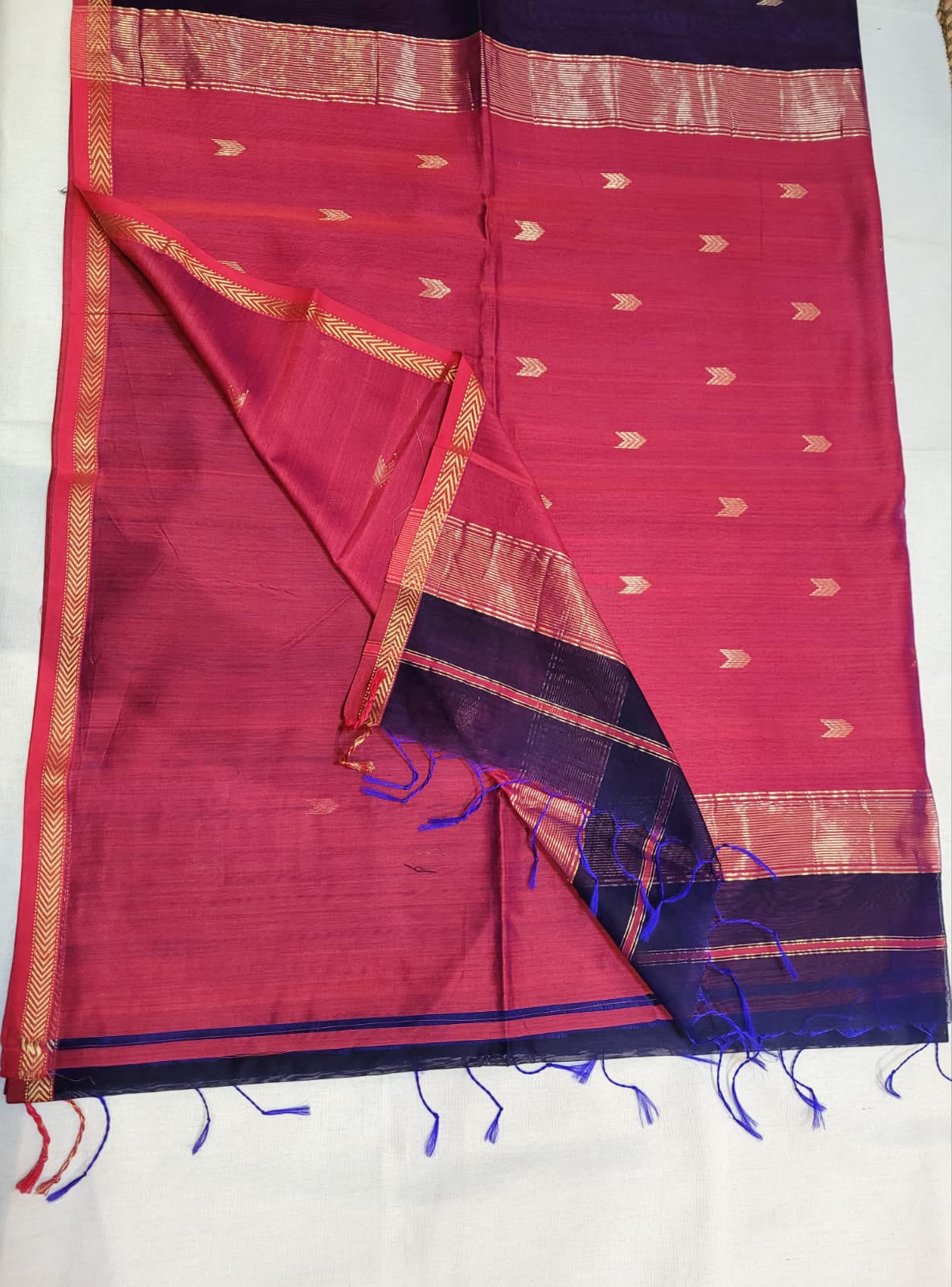 Navy Maheshwari SilkSaree