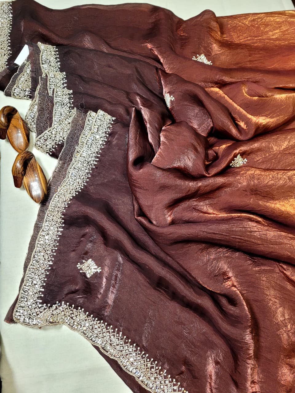 Dualtone2 Embriodered Saree TS008