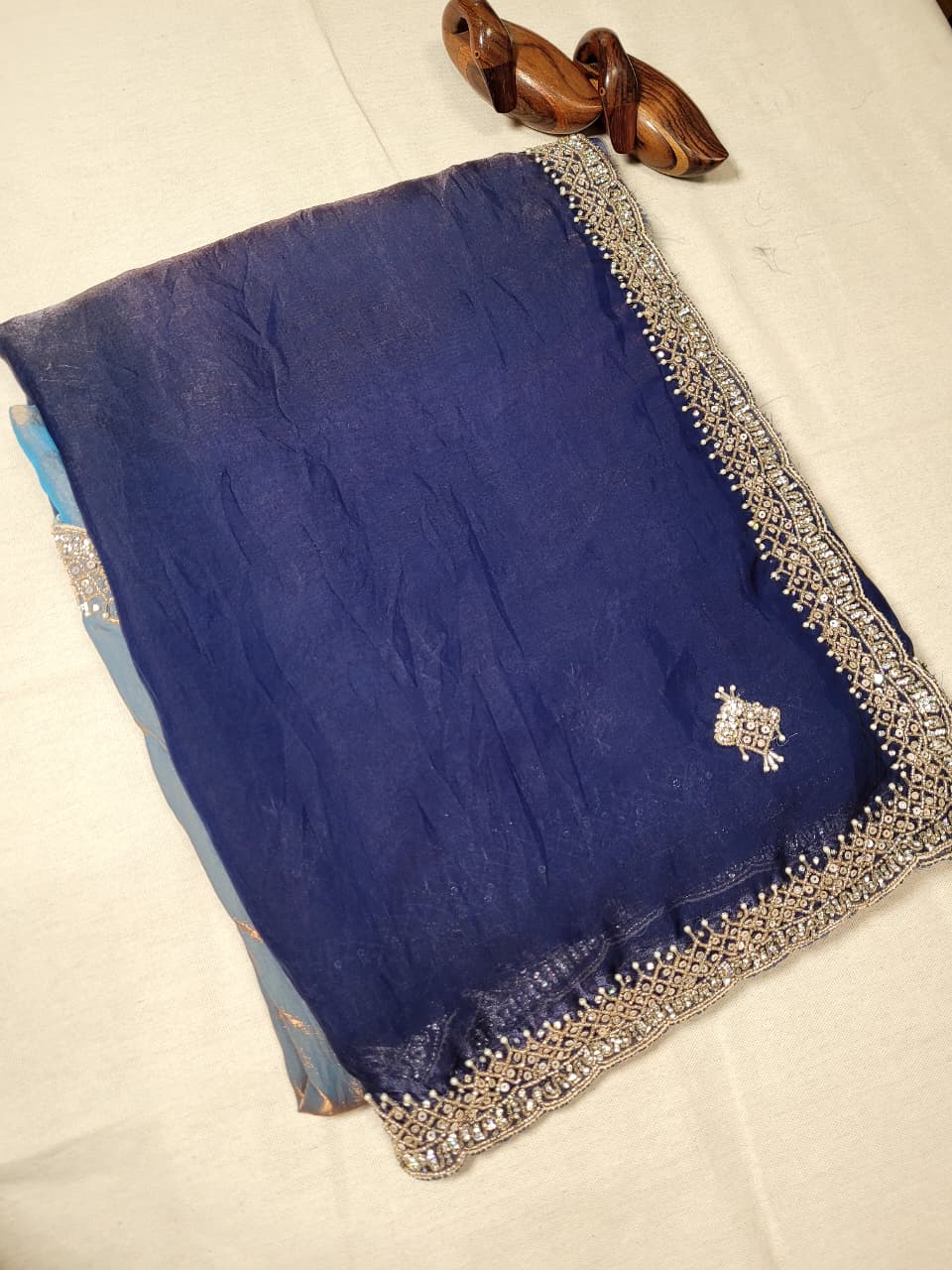 Dualtone3 Embriodered Saree TS008