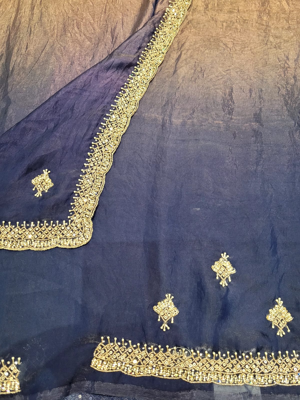 Dualtone3 Embriodered Saree TS008