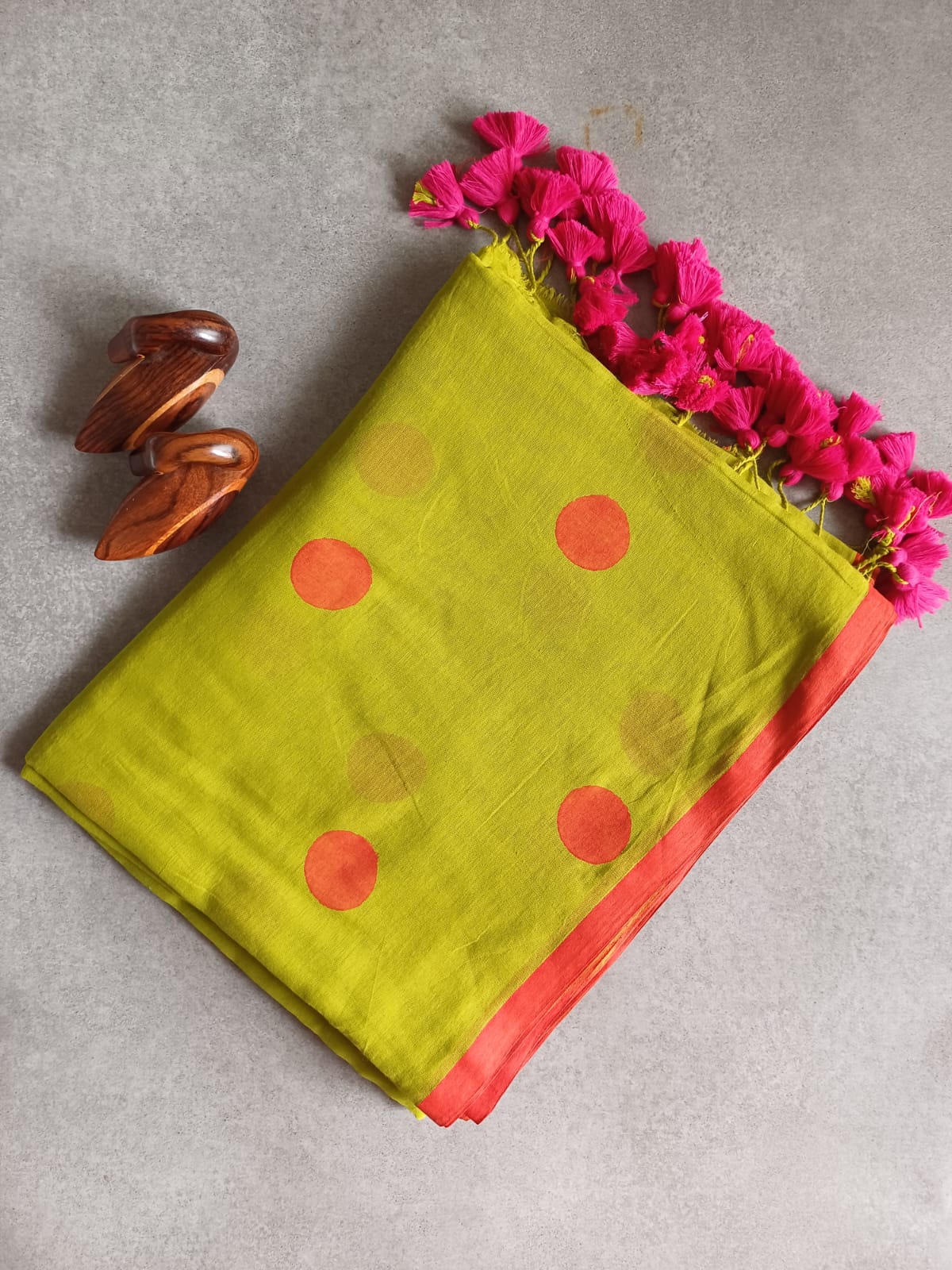 Mustard Mul Saree CS003