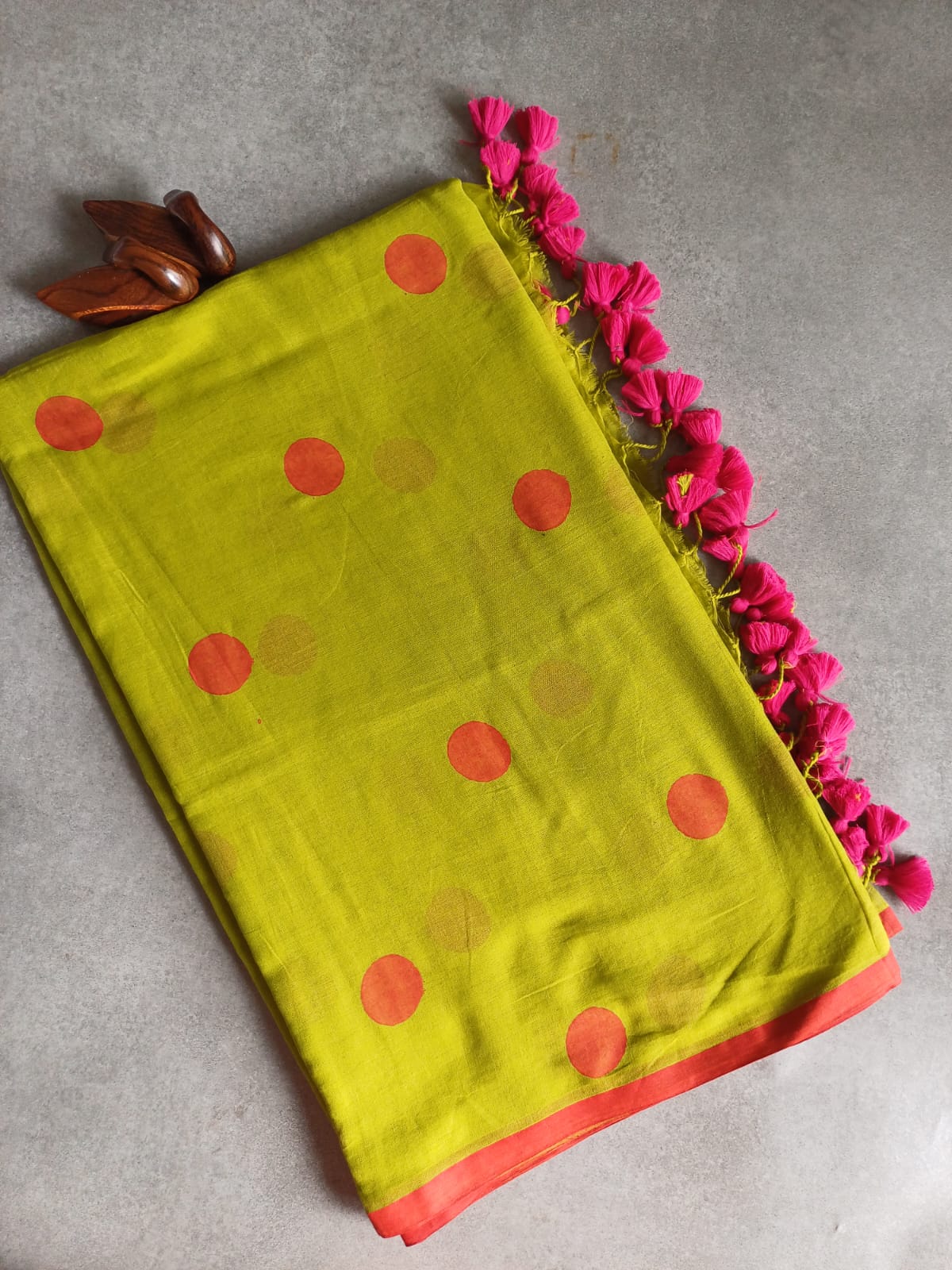 Mustard Mul Saree CS003