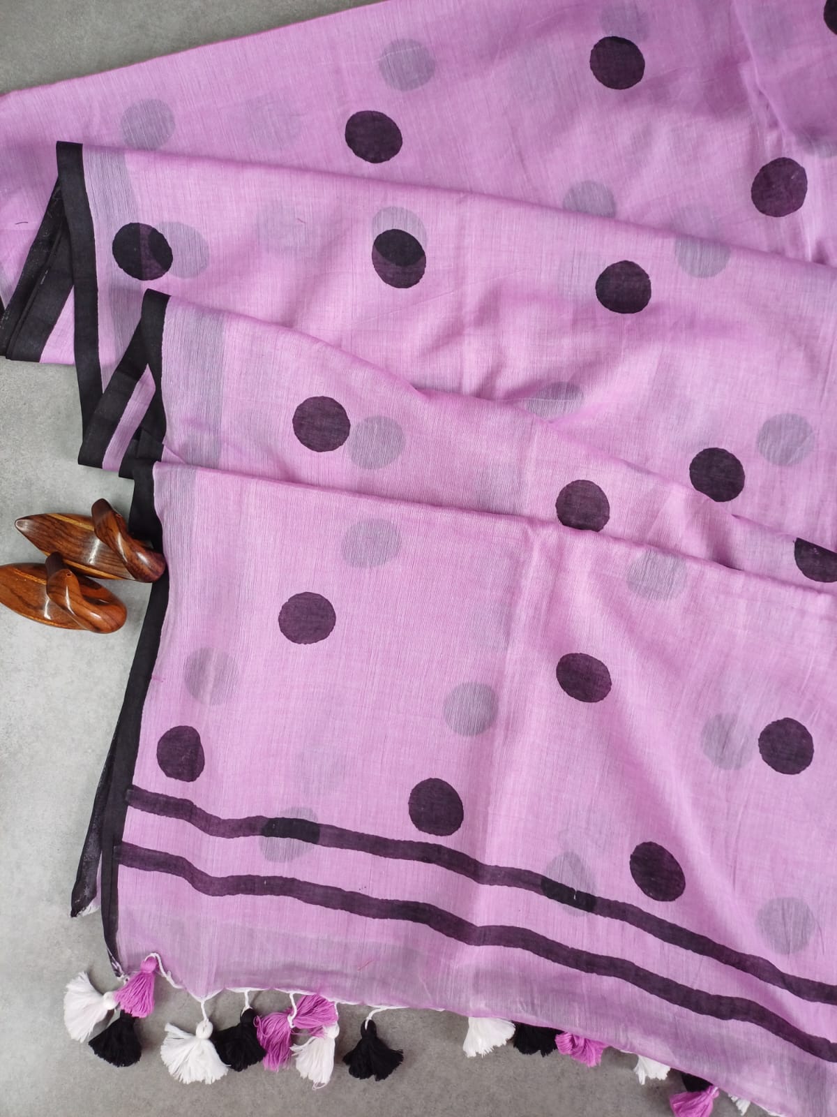 Purple Mul Saree CS003