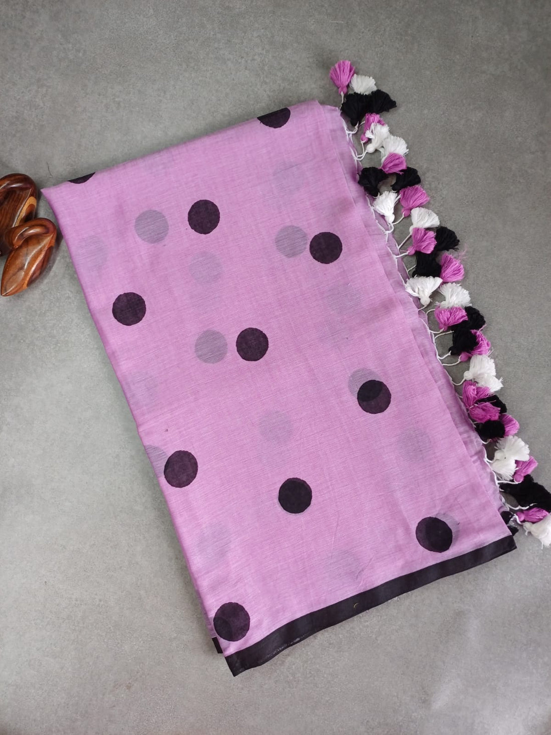 Purple Mul Saree CS003