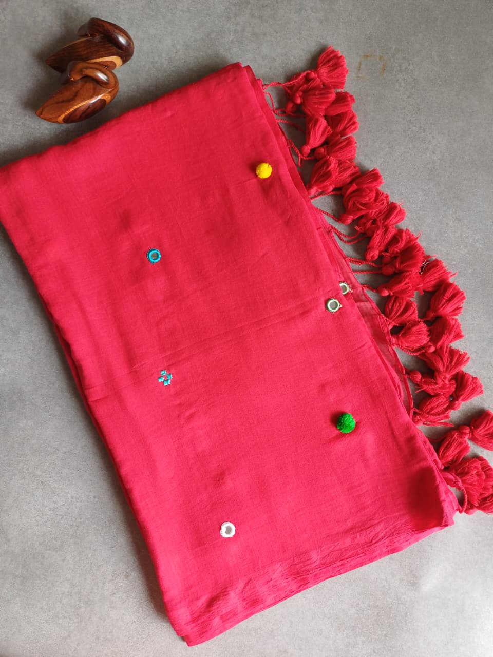Red Mul Saree CS004