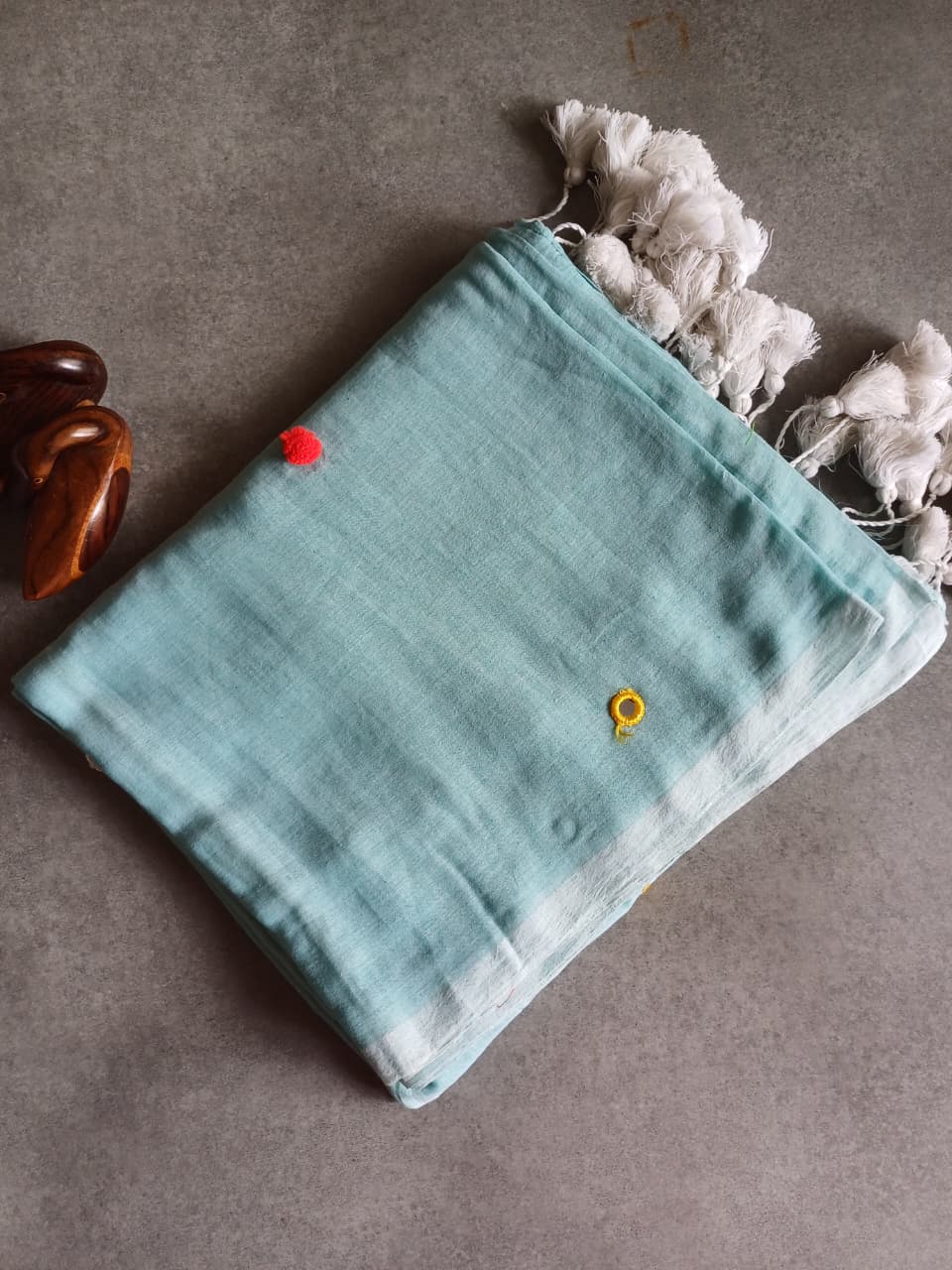 Green Mul Saree CS004