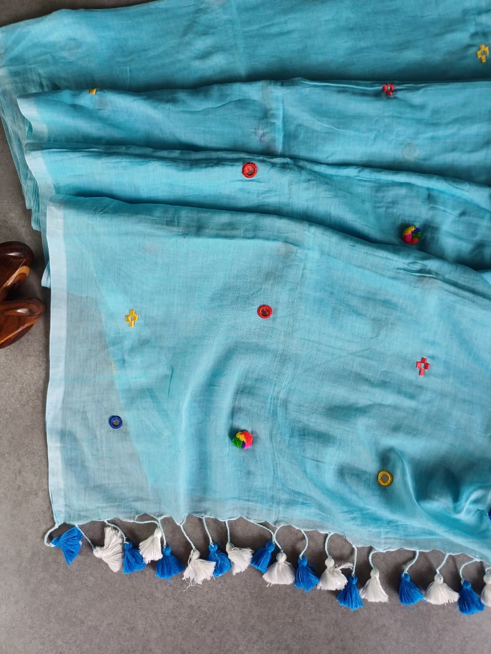 Blue Mul Saree CS004