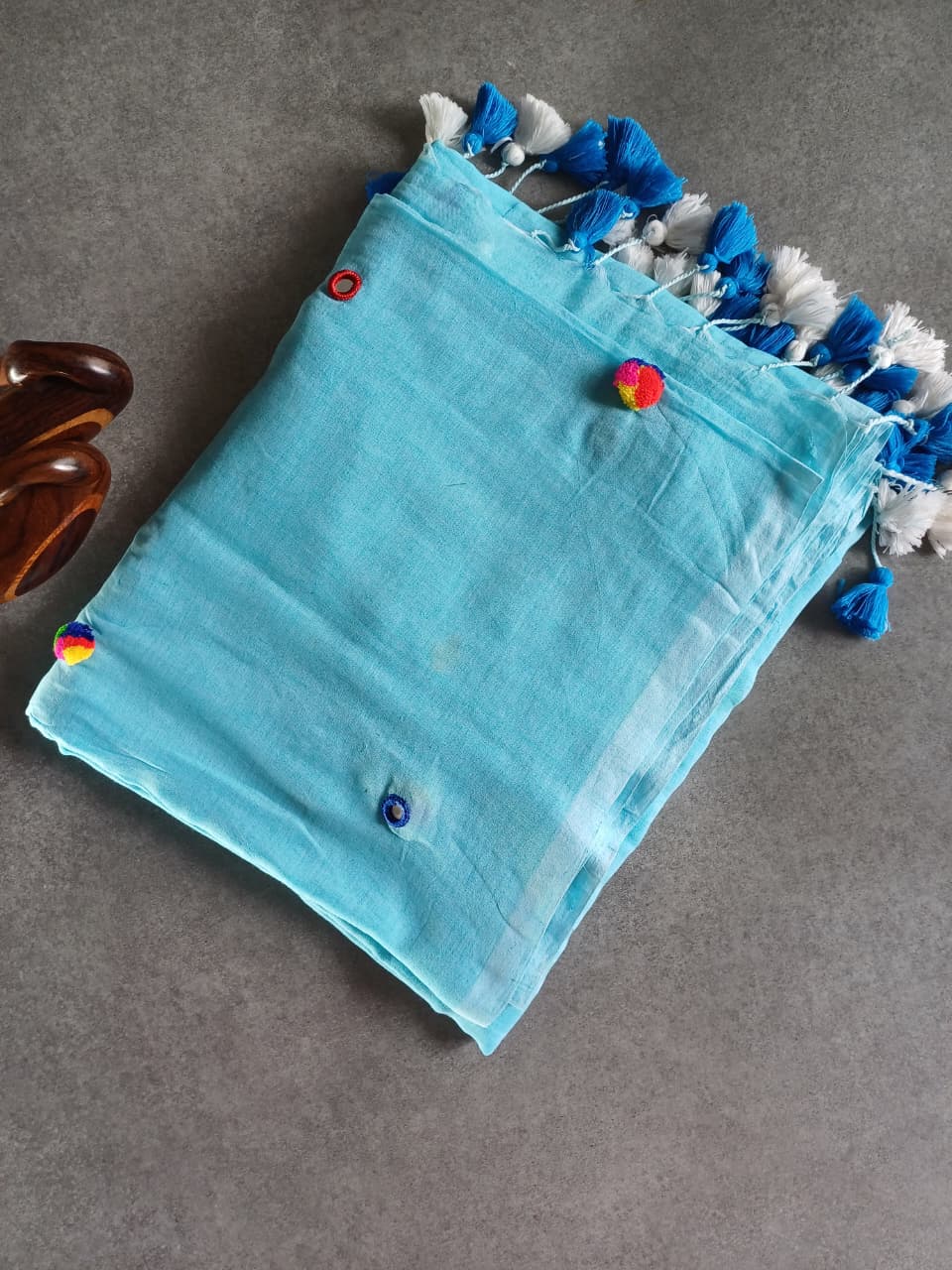 Blue Mul Saree CS004