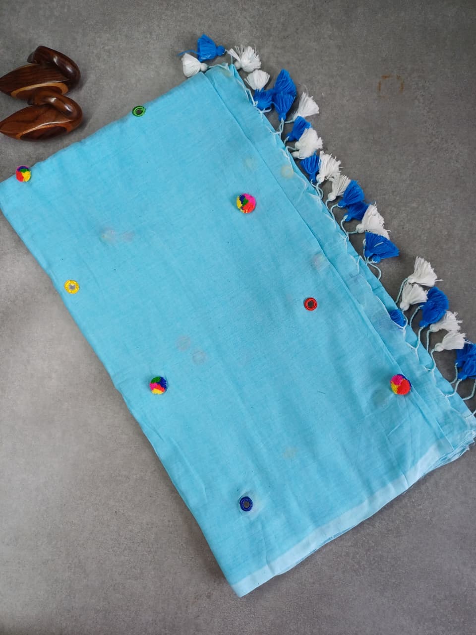 Blue Mul Saree CS004