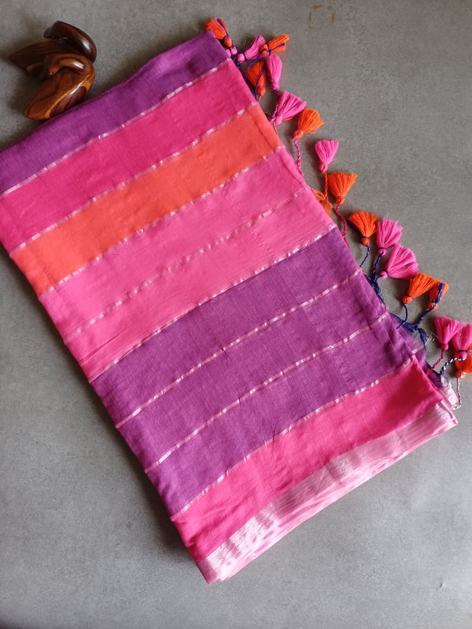 Multicolor Mul Saree CS005