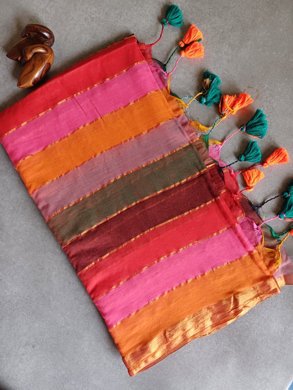 Multicolor Mul Saree CS005