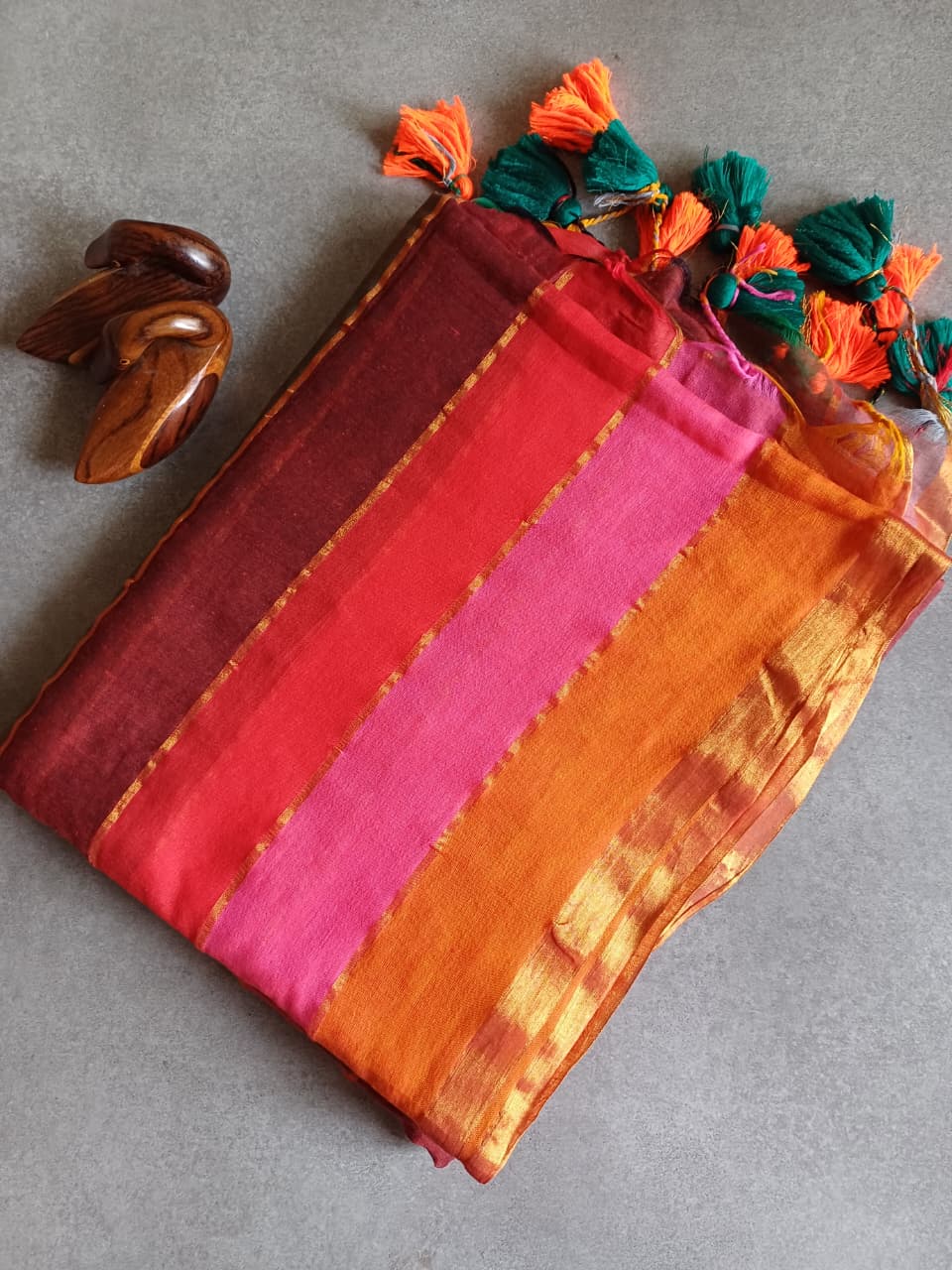 Multicolor Mul Saree CS005