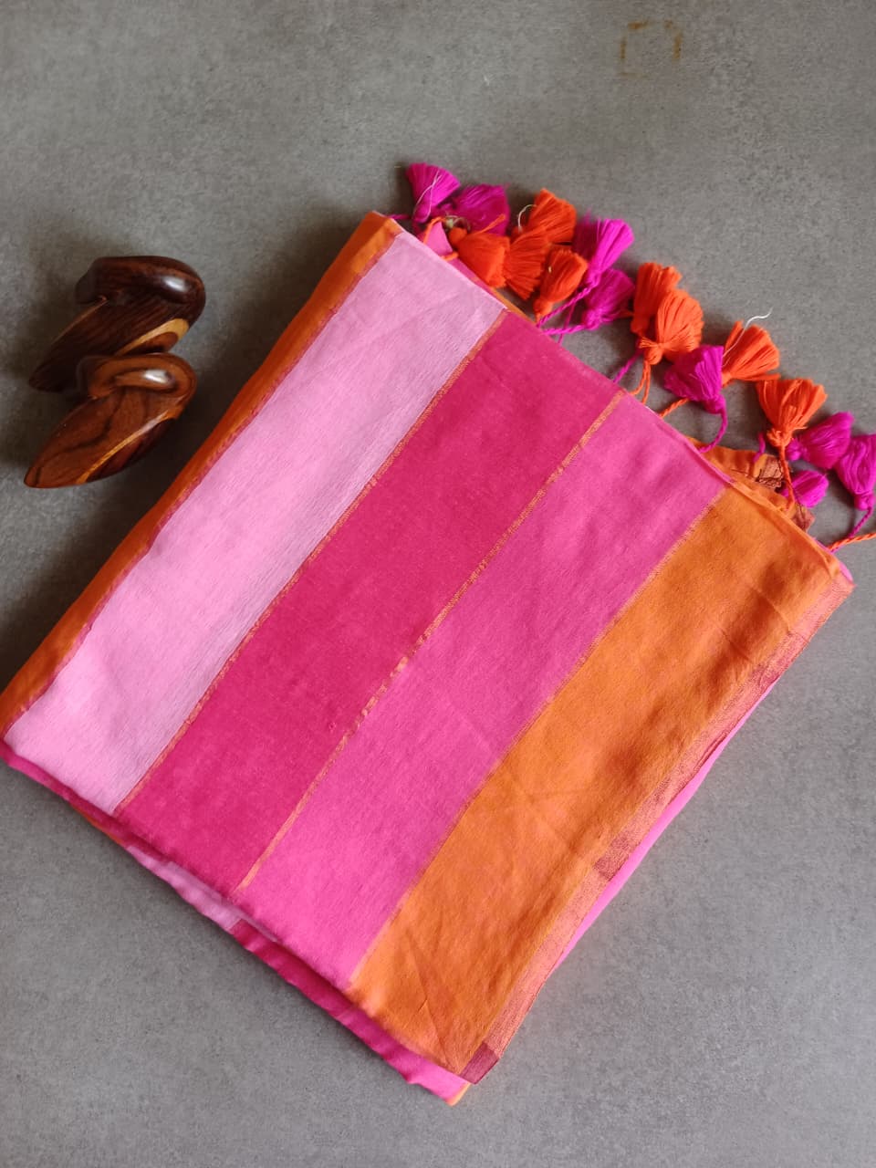 Multicolor Mul Saree CS005