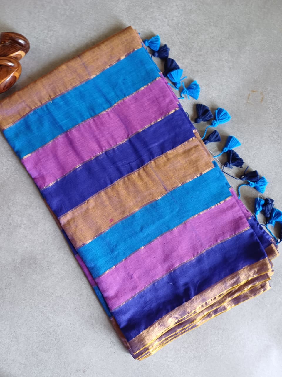 Multicolor Mul Saree CS005