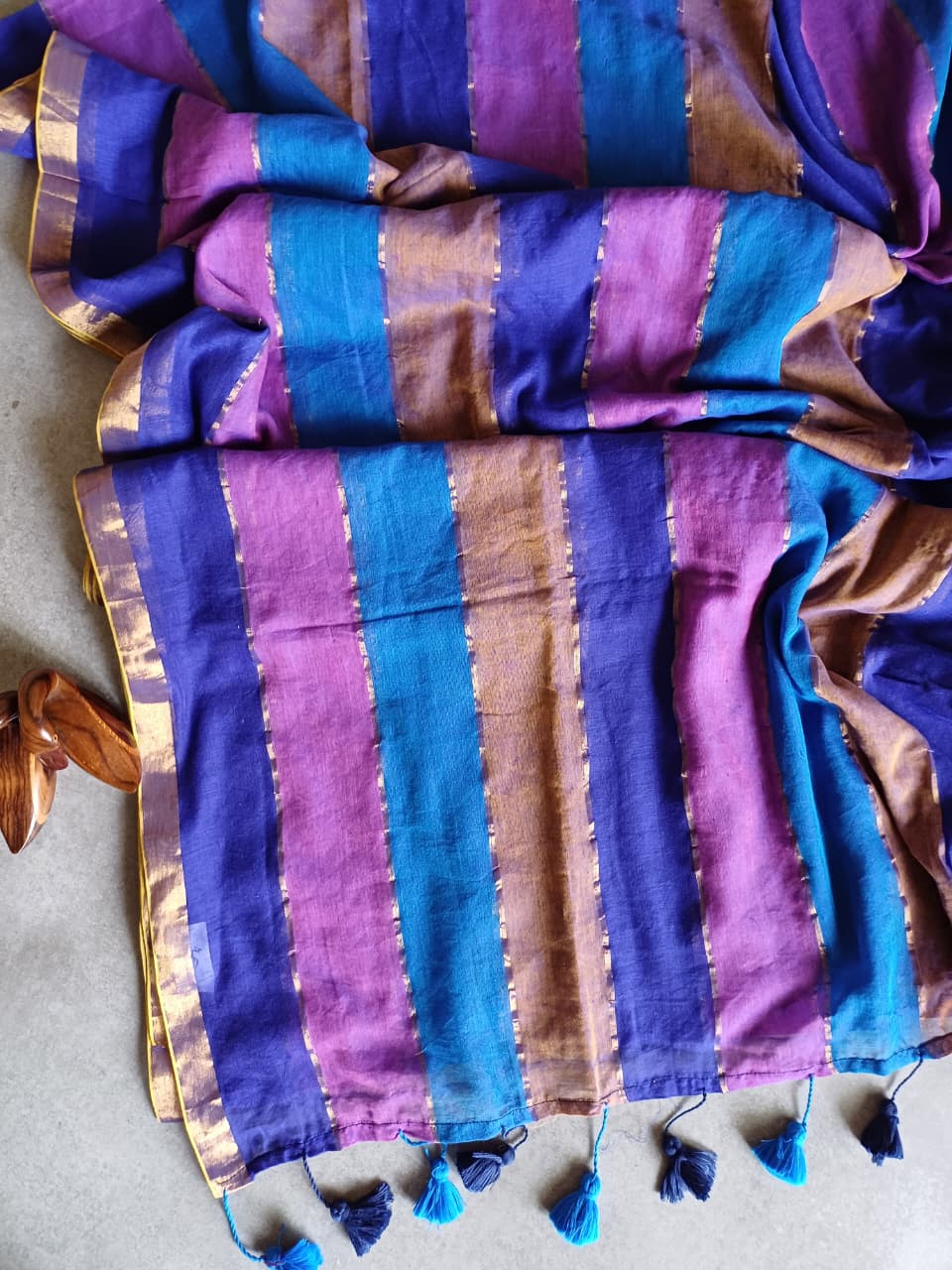 Multicolor Mul Saree CS005
