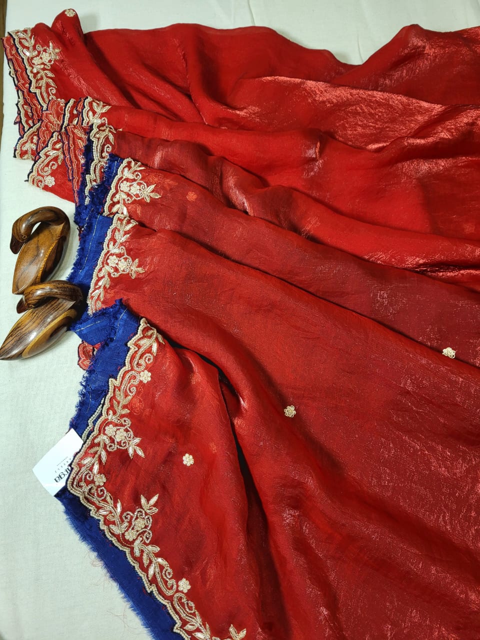Red Zardosi Saree TS007