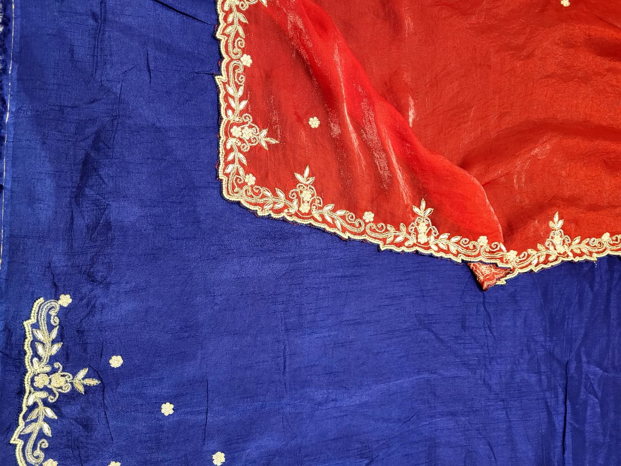 Red Zardosi Saree TS007